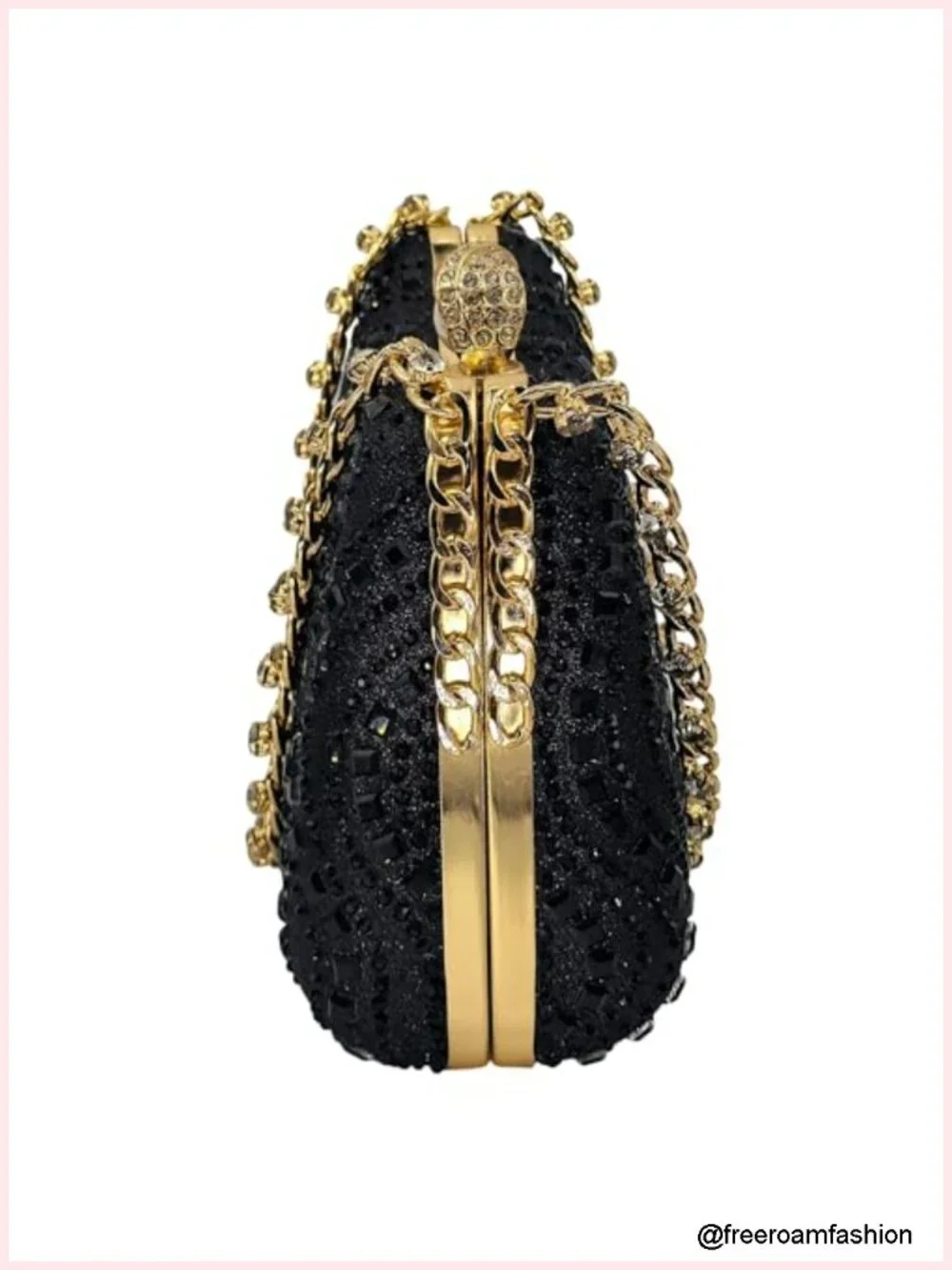 Mini Rhinestone Clutch Purse for Women Evening Handbag Chain Clutch Bag